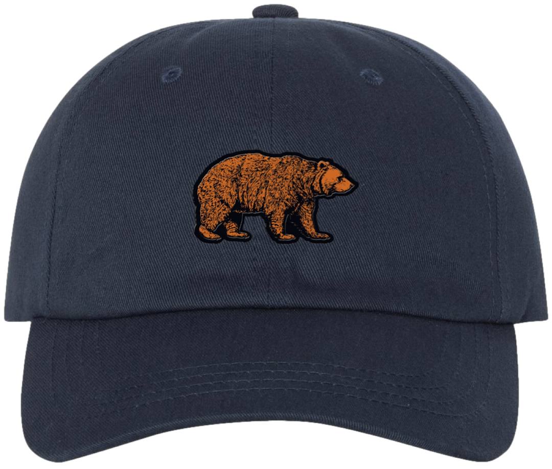 WALKING BEAR DAD HAT. (NAVY)