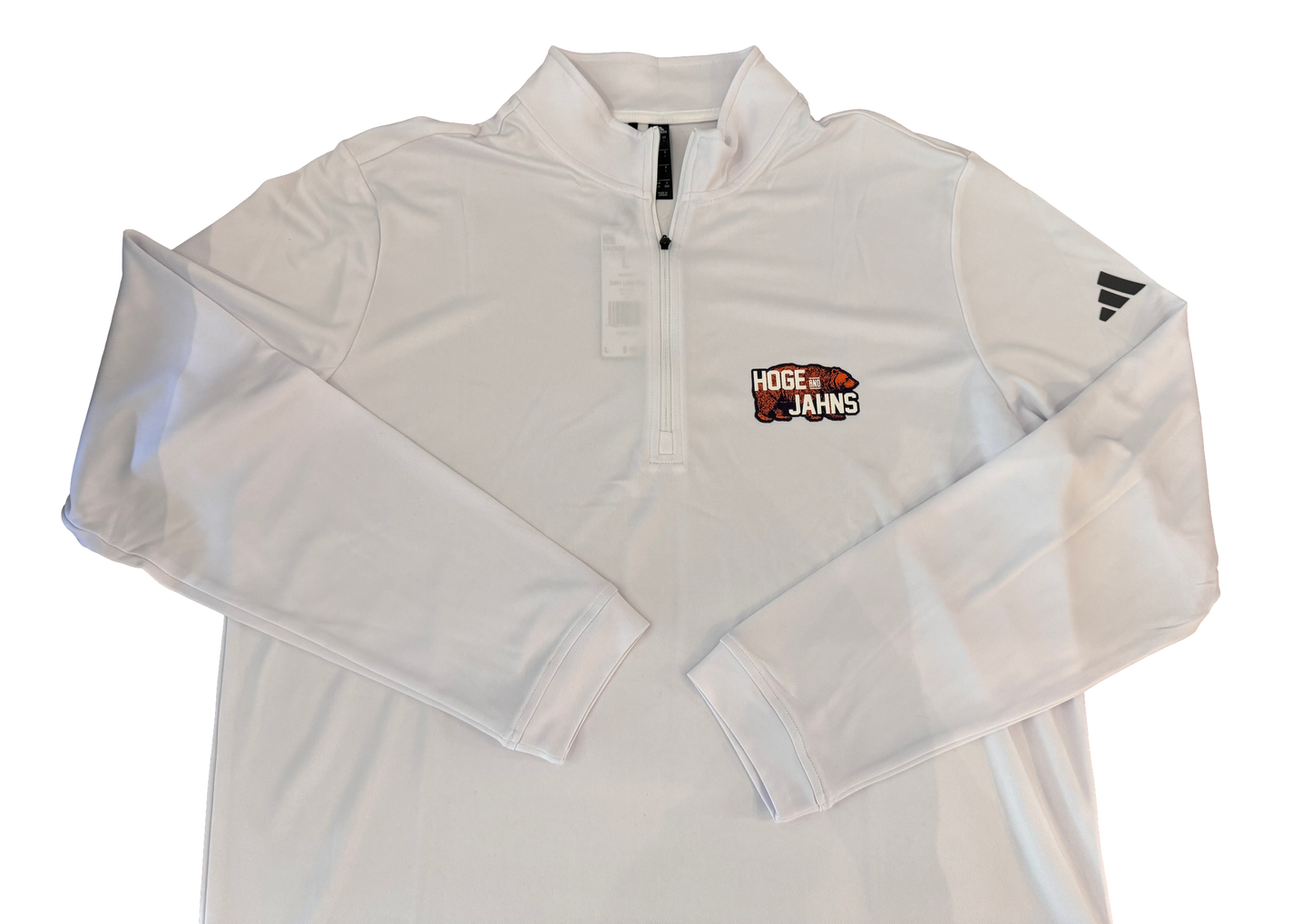 WALKING BEAR ADIDAS QUARTER-ZIP. (WHITE)